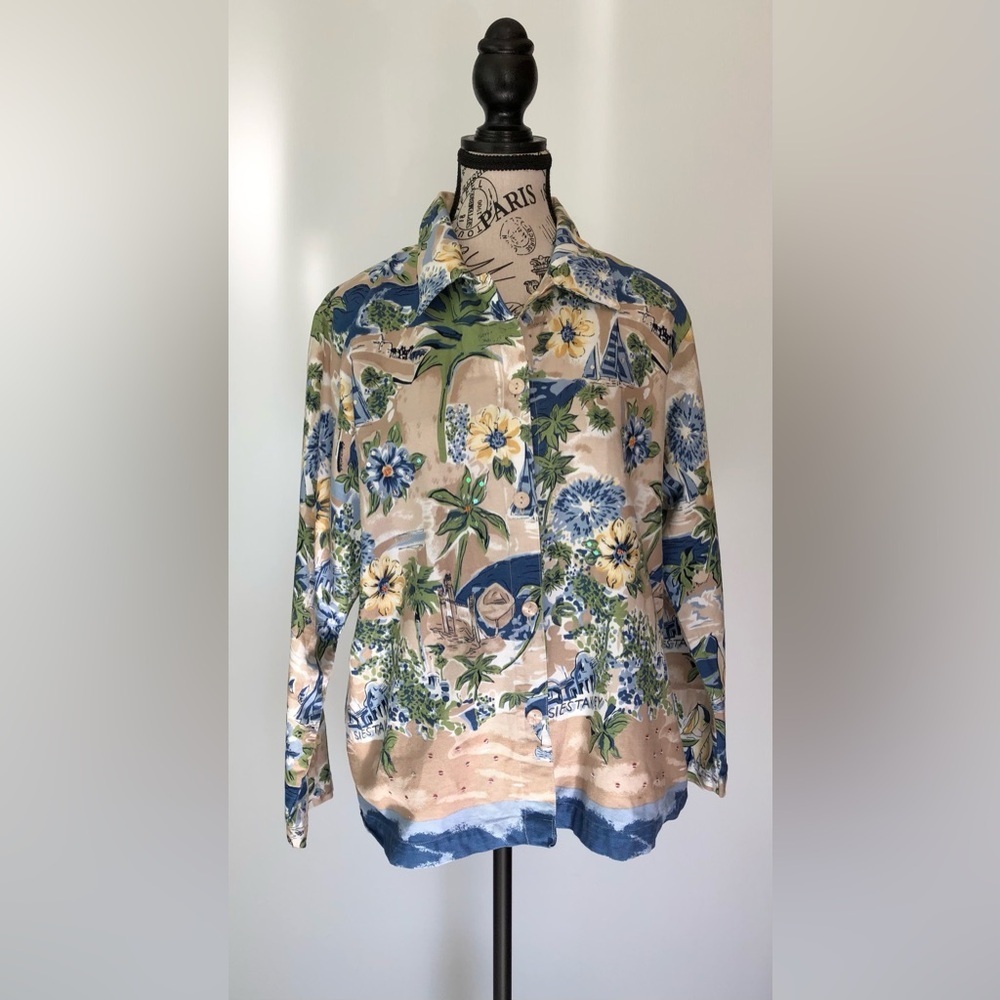 Allyson Whitmore Women's COASTAL Shirt/Jacket Size Medium Petite